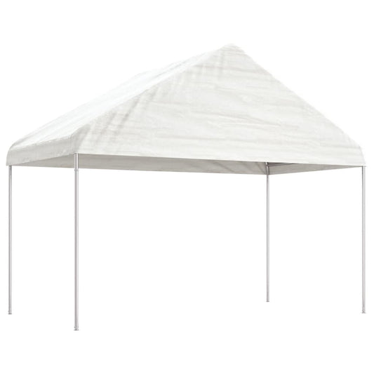 Gazebo With Roof | White | PE (Polyethylene), Steel | Large | Durable