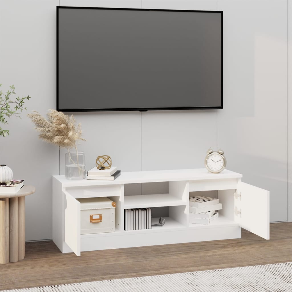 vidaXL TV Cabinet with Door White 102x30x36 cm