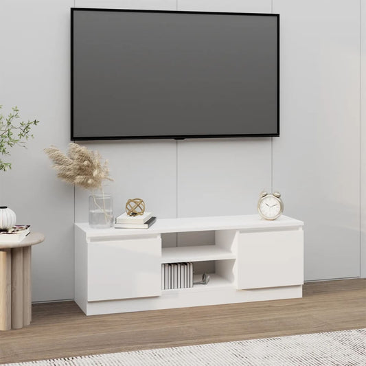 vidaXL TV Cabinet with Door White 102x30x36 cm