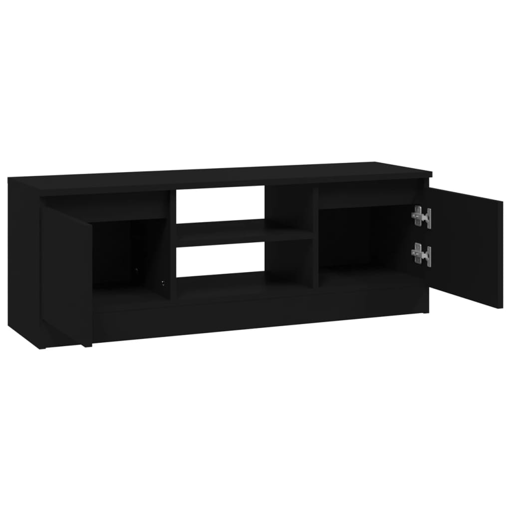 vidaXL TV Cabinet with Door Black 102x30x36 cm