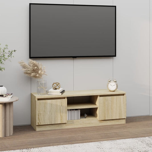 vidaXL TV Cabinet with Door Sonoma Oak 102x30x36 cm