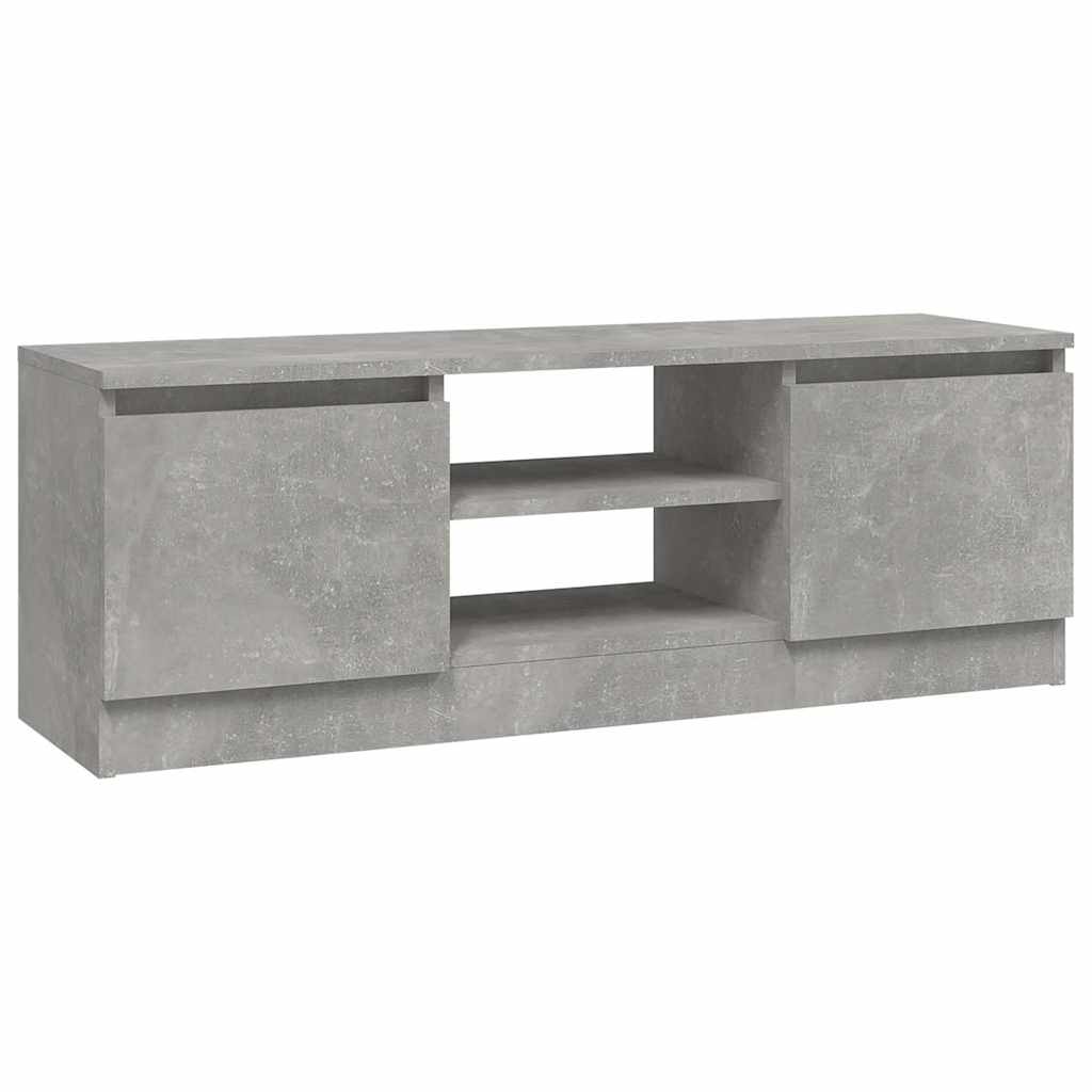 TV Cabinet with Door Concrete Grey 102x30x36 cm