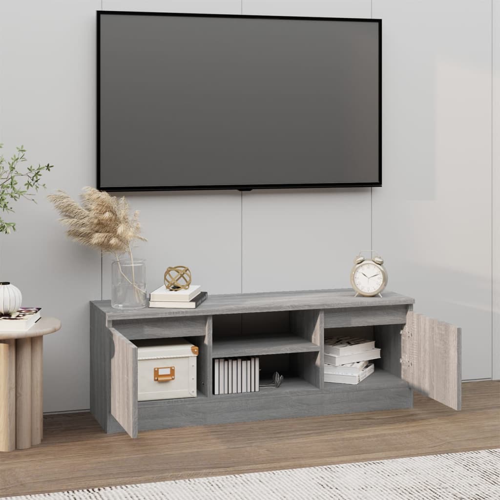 vidaXL TV Cabinet with Door Grey Sonoma 102x30x36 cm