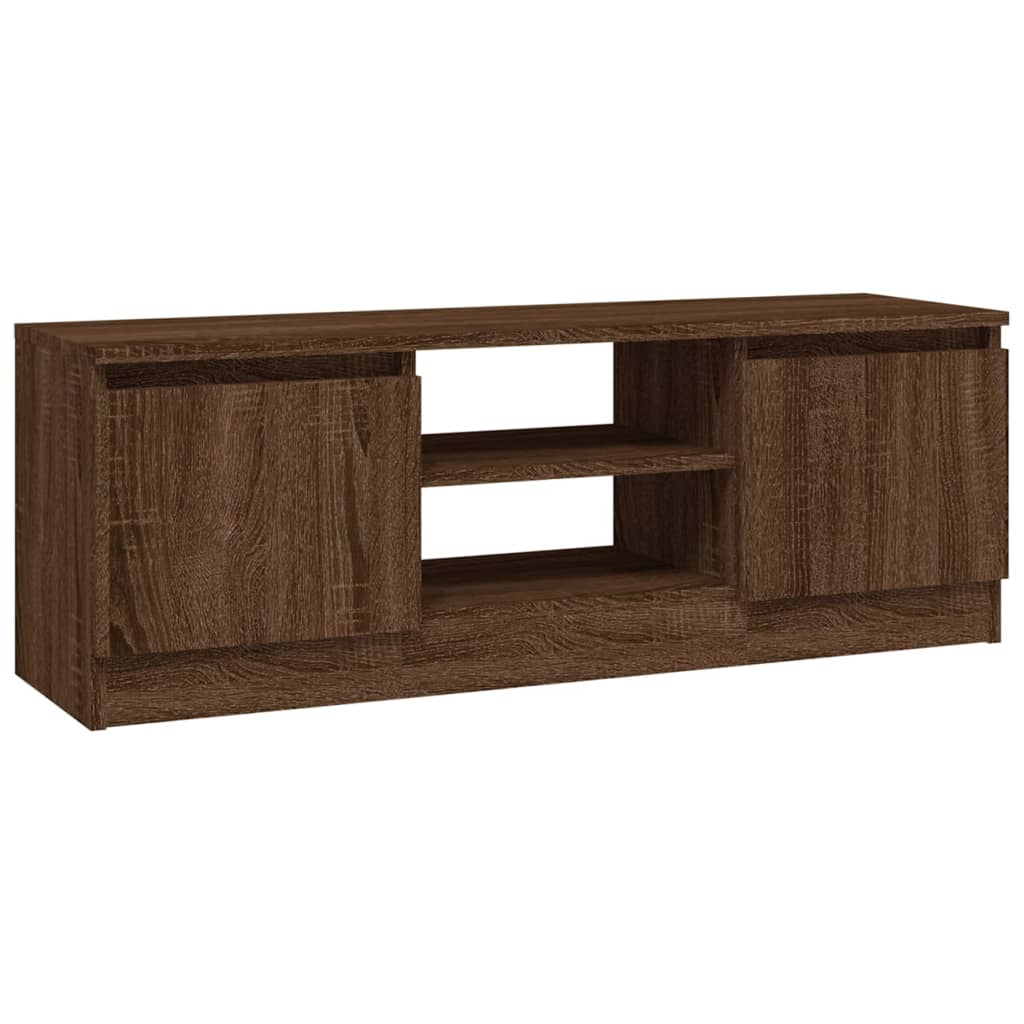 vidaXL TV Cabinet with Door Brown Oak 102x30x36 cm