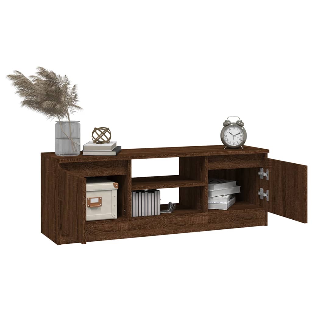 vidaXL TV Cabinet with Door Brown Oak 102x30x36 cm