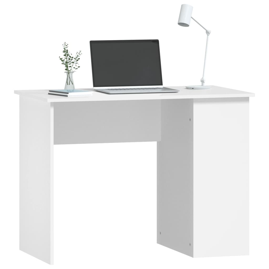 vidaXL Desk White 100x55x75 Engineered Wood