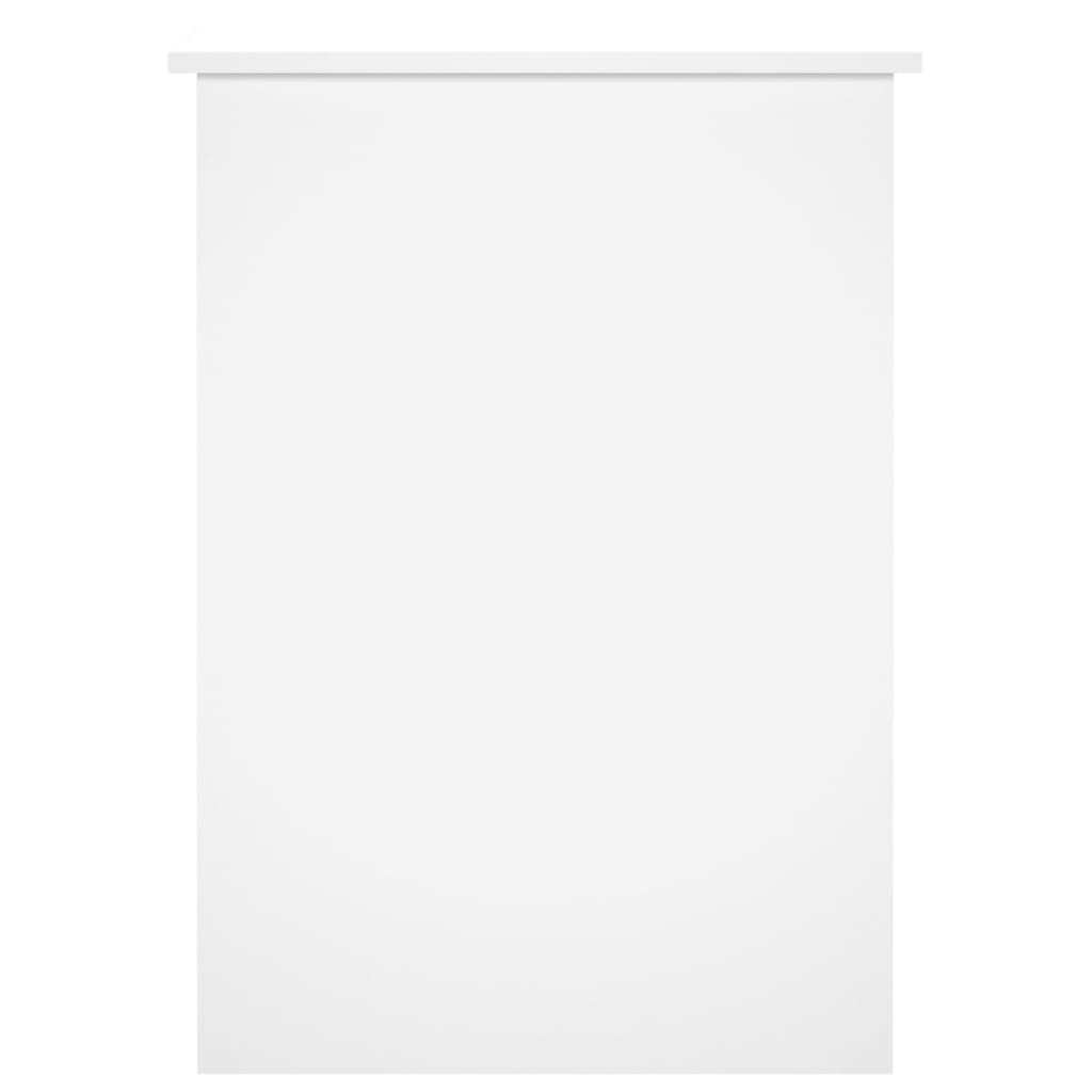 Desk High Gloss White 100x55x75 Engineered Wood