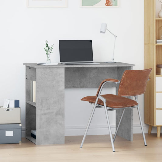 vidaXL Desk Concrete Grey 100x55x75 Engineered Wood