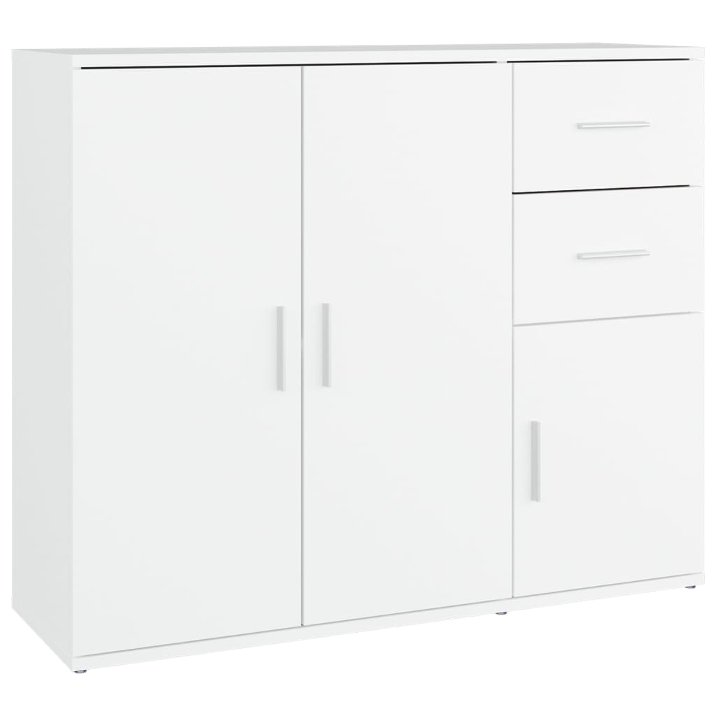 vidaXL Sideboard White 91x29.5x75 cm Engineered Wood