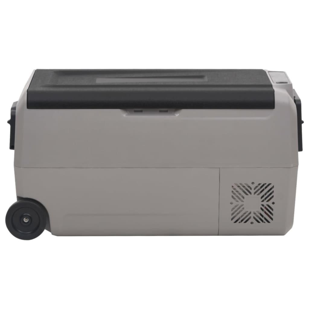 Cool Box with Wheel and Handle Black&Grey 36 L PP&PE