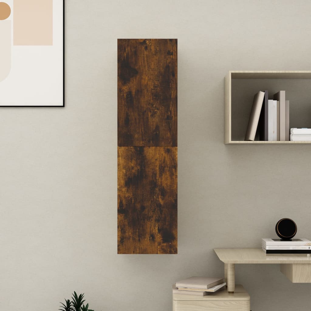 vidaXL Wall-mounted TV Cabinet Smoked Oak 30.5x30x110 cm