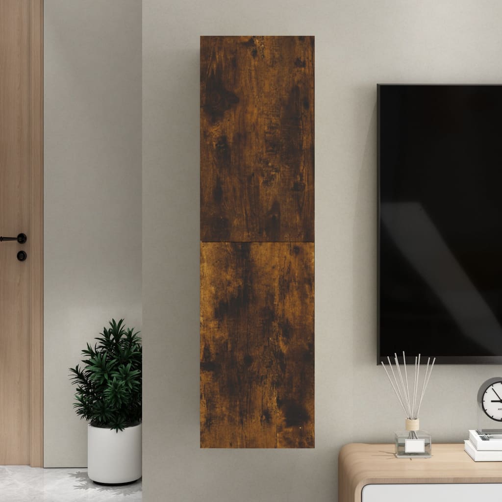 vidaXL Wall-mounted TV Cabinet Smoked Oak 30.5x30x110 cm