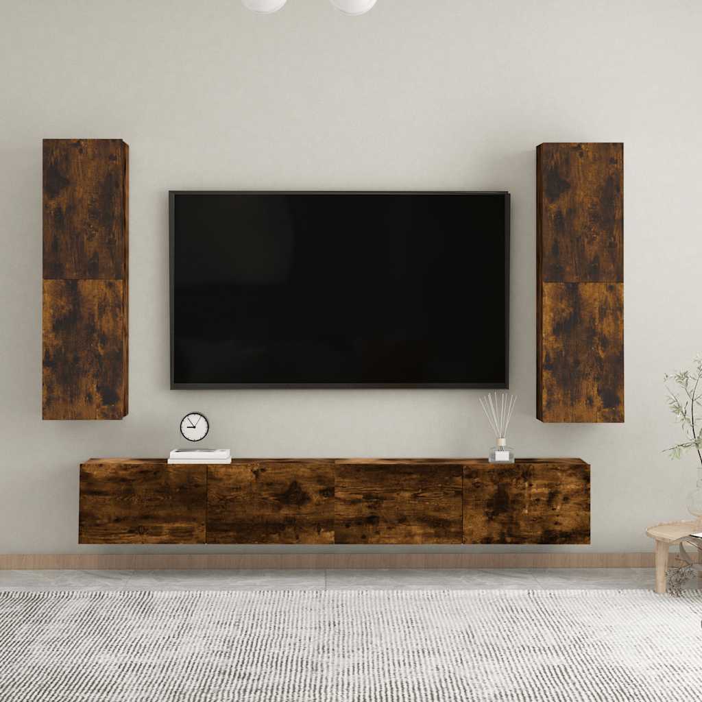 Wall-mounted TV Cabinet Smoked Oak 30,5x30x110 cm