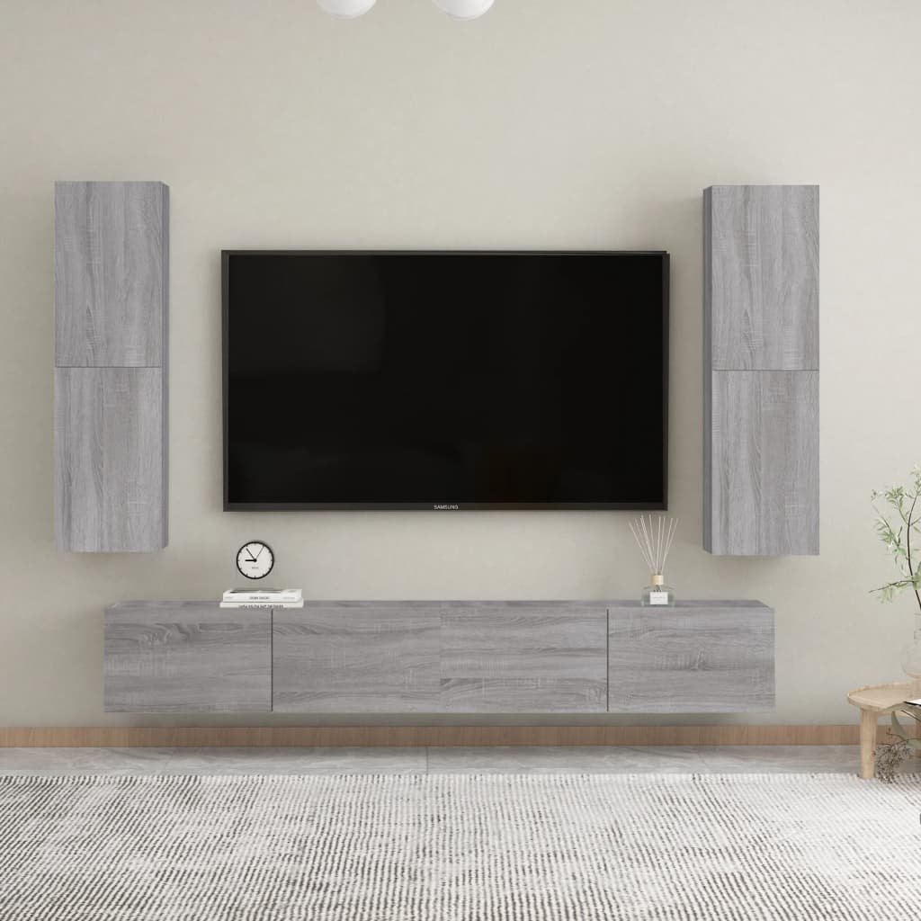 Wall-mounted TV Cabinet Grey Sonoma 30.5x30x110 cm