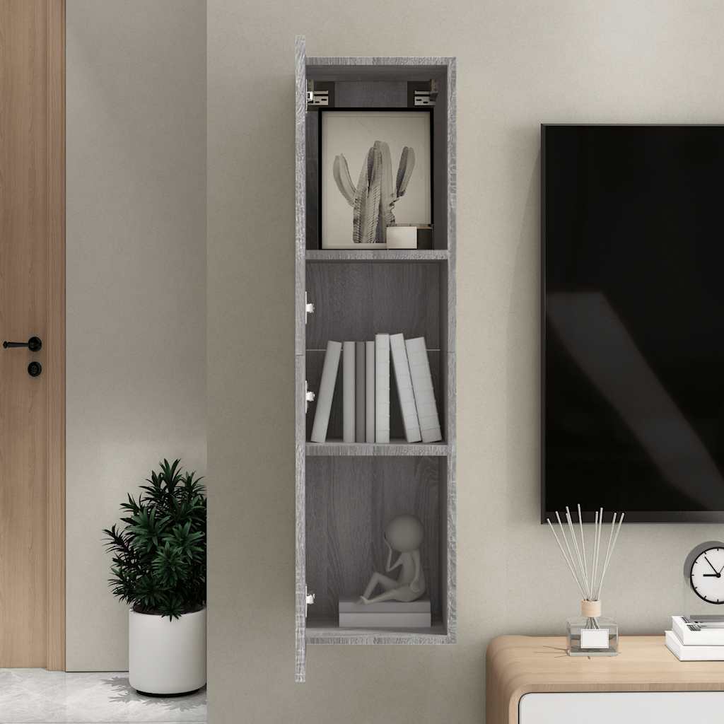 Wall-mounted TV Cabinet Grey Sonoma 30,5x30x110 cm
