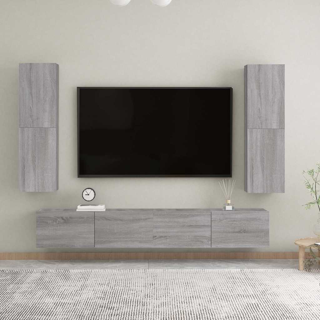 Wall-mounted TV Cabinet Grey Sonoma 30,5x30x110 cm