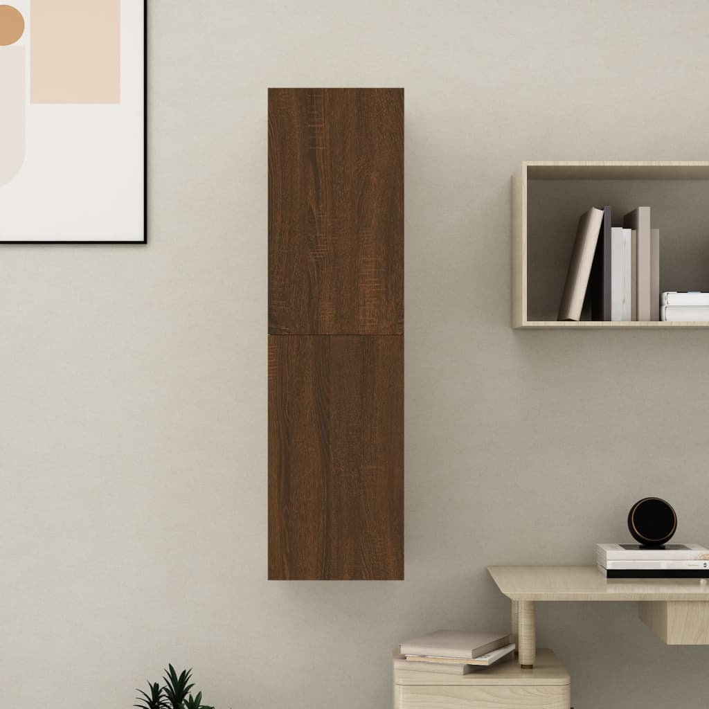 vidaXL Wall-mounted TV Cabinet Brown Oak 30.5x30x110 cm