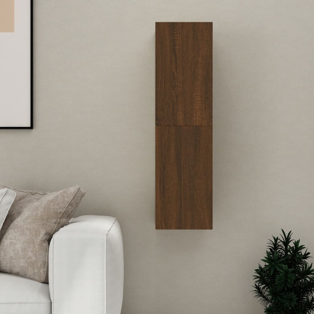 vidaXL Wall-mounted TV Cabinet Brown Oak 30.5x30x110 cm