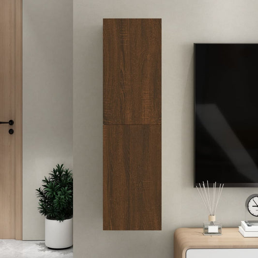 vidaXL Wall-mounted TV Cabinet Brown Oak 30.5x30x110 cm