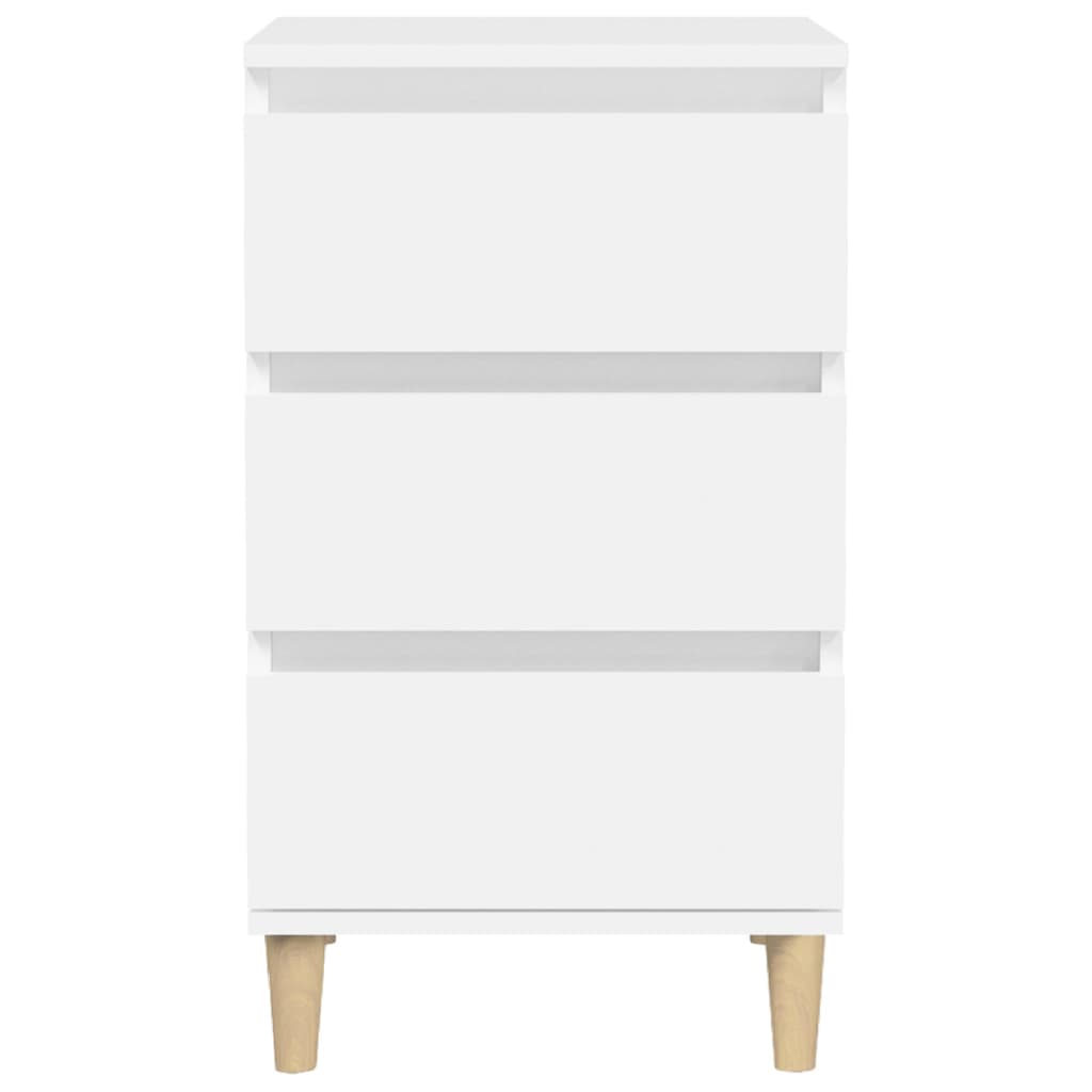 vidaXL Bedside Cabinet White 40x35x70 cm Engineered Wood