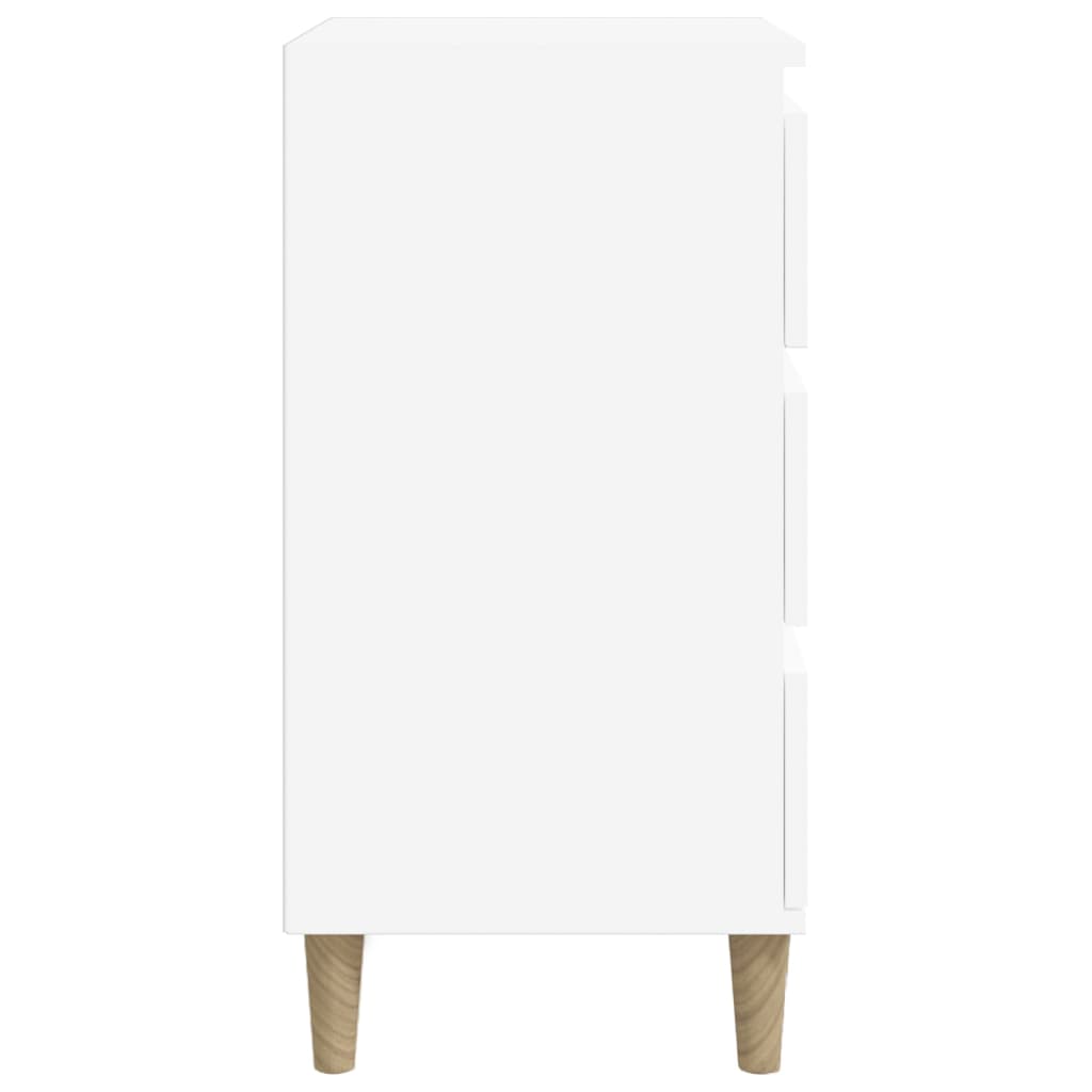 vidaXL Bedside Cabinet White 40x35x70 cm Engineered Wood