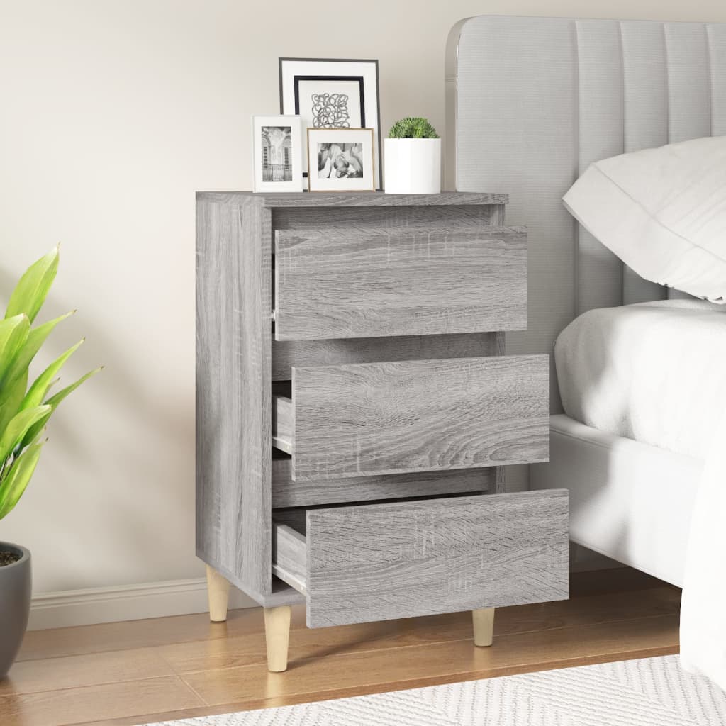 vidaXL Bedside Cabinet Grey Sonoma 40x35x70 cm Engineered Wood