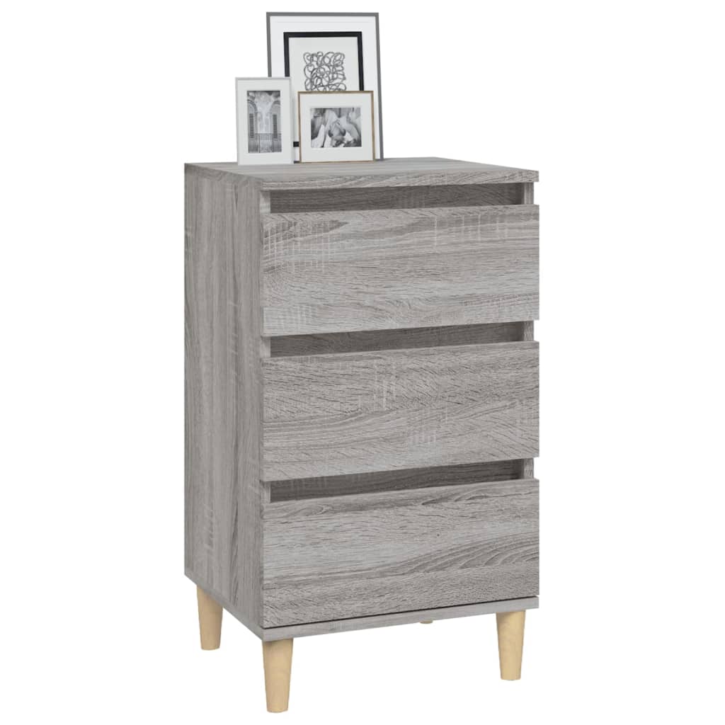 vidaXL Bedside Cabinet Grey Sonoma 40x35x70 cm Engineered Wood