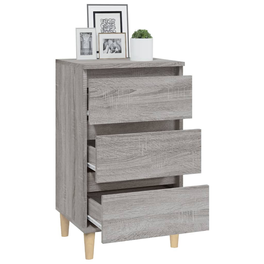 vidaXL Bedside Cabinet Grey Sonoma 40x35x70 cm Engineered Wood