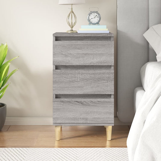 vidaXL Bedside Cabinet Grey Sonoma 40x35x70 cm Engineered Wood