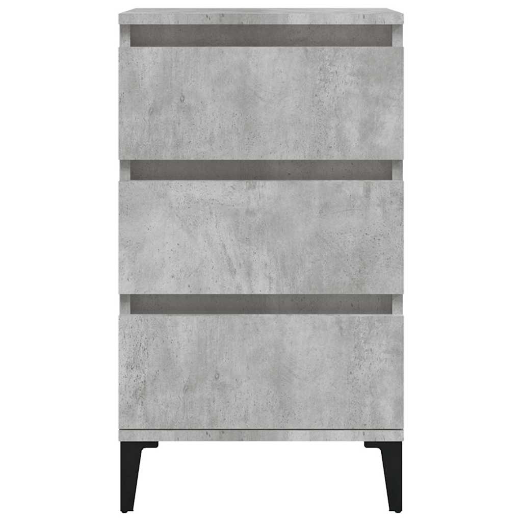 Bedside Cabinet Concrete Grey 40x35x70 cm Engineered Wood
