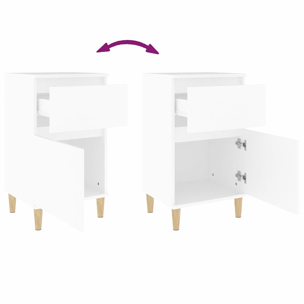 Bedside Cabinets 2 pcs White 40x35x70 cm