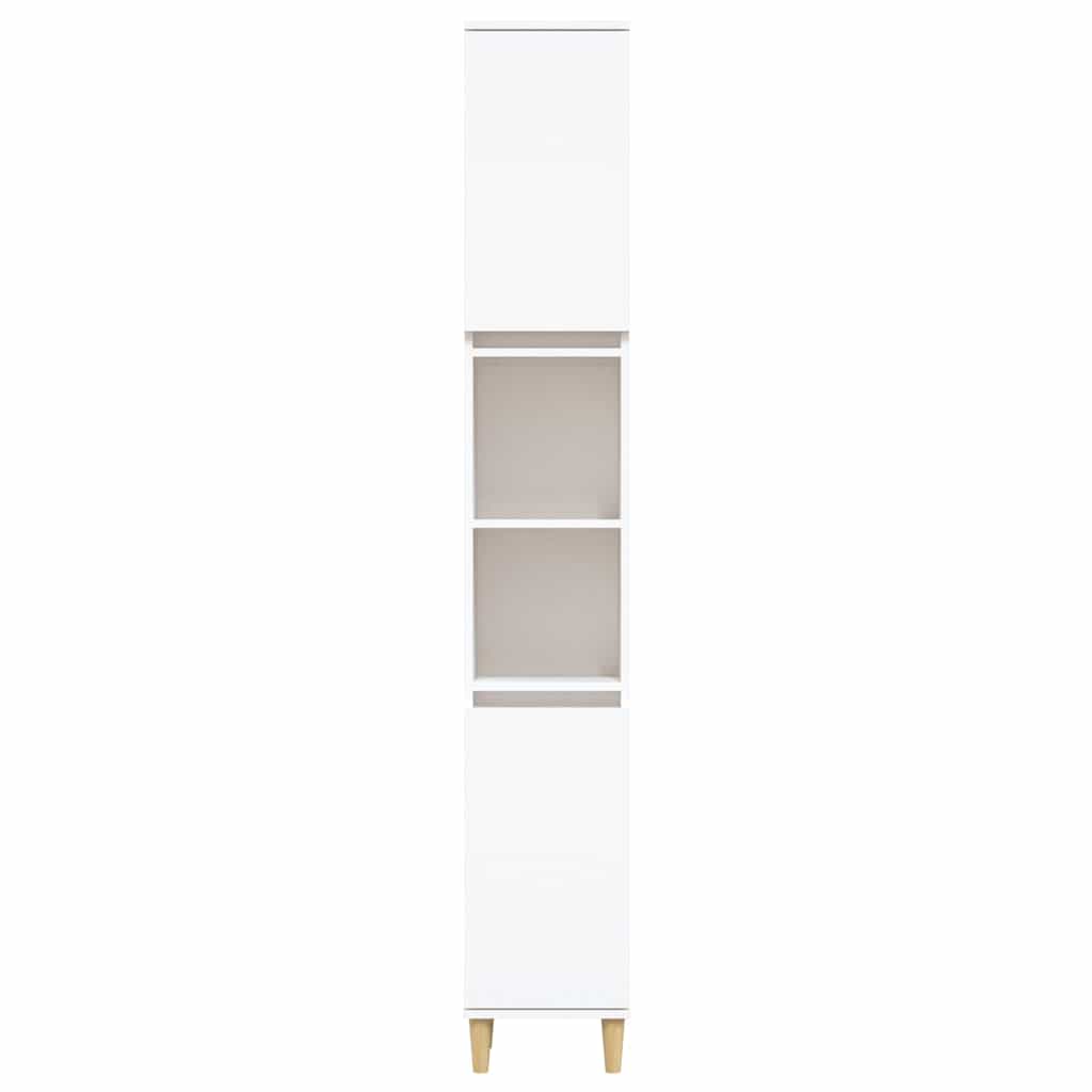 Bathroom Cabinet White 30x30x190 cm Engineered Wood
