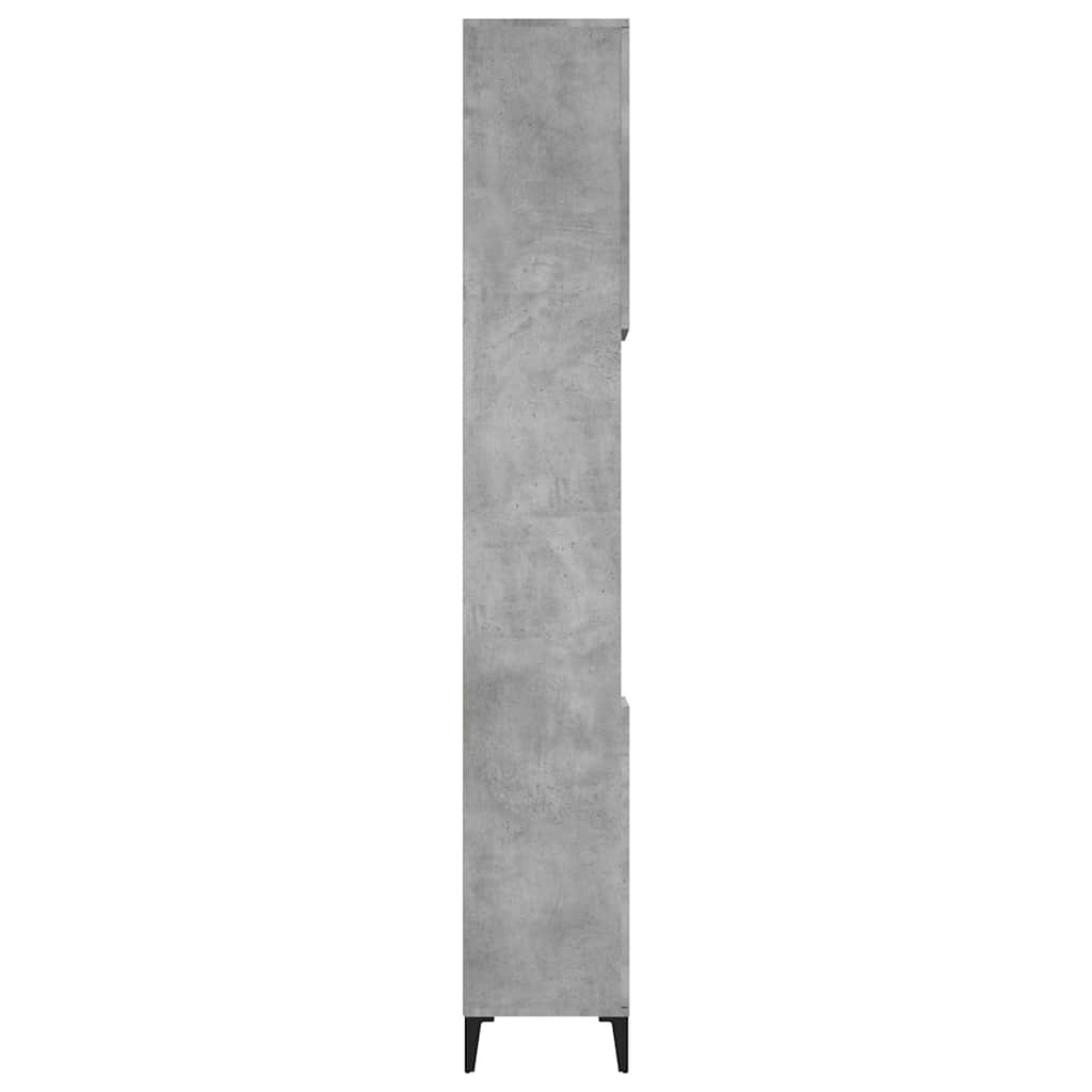 Bathroom Cabinet Concrete Grey 30x30x190 cm Engineered Wood