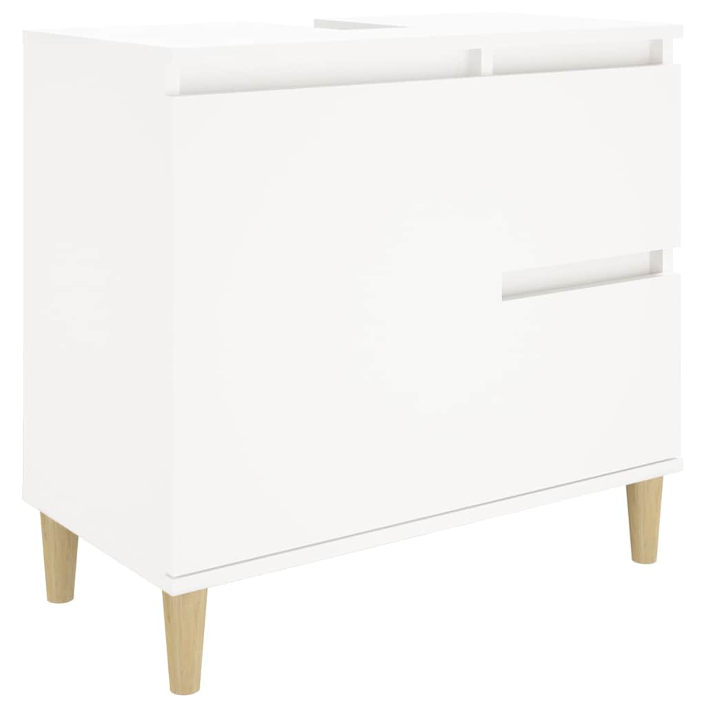 Bathroom Cabinet White 65x33x60 cm Engineered Wood