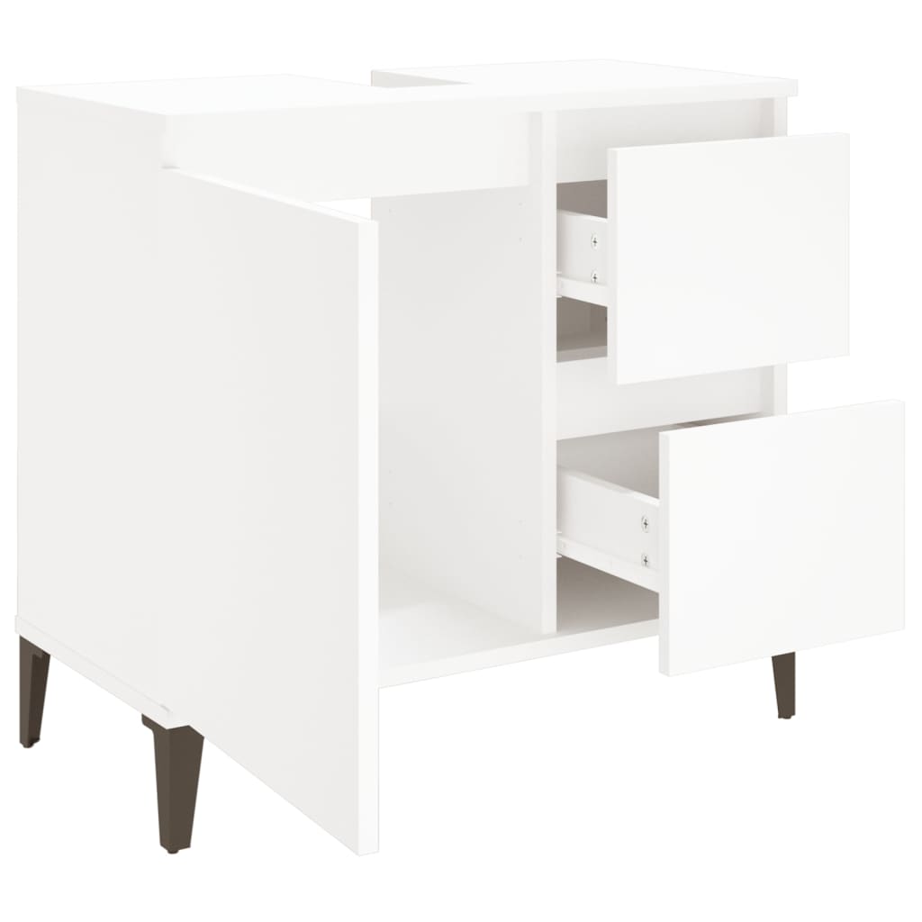 vidaXL Bathroom Cabinet White 65x33x60 cm Engineered Wood