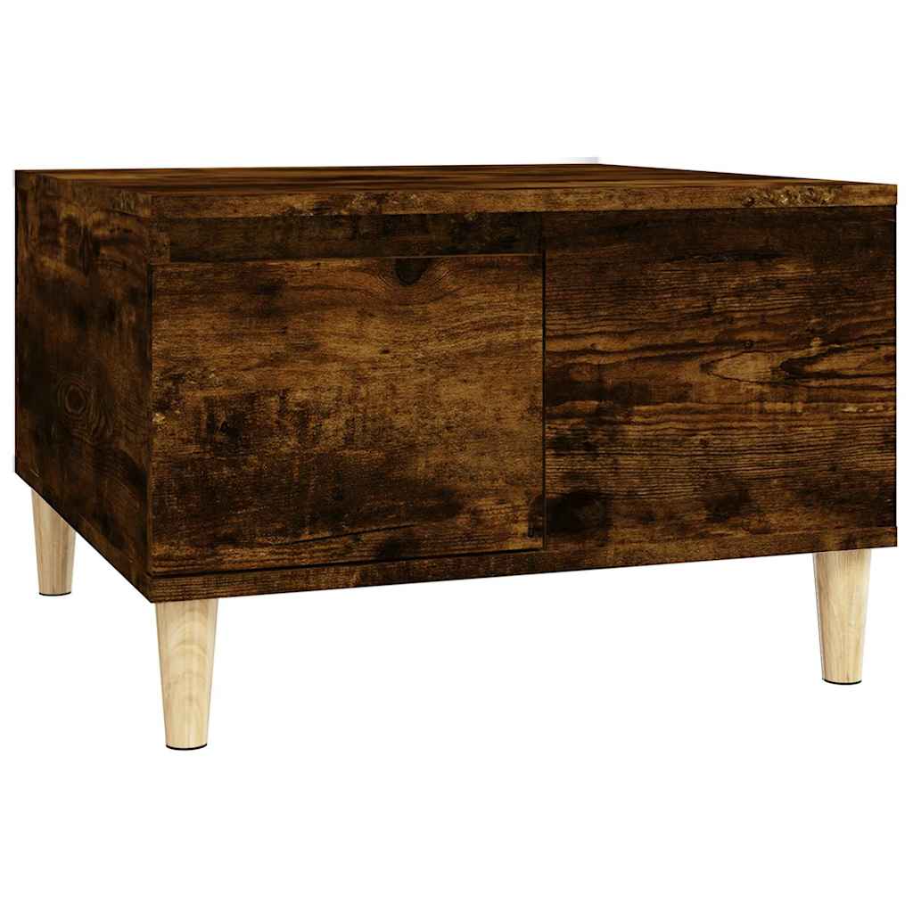 821081 vidaXL Coffee Table Smoked Oak 55x55x36,5 cm Engineered Wood