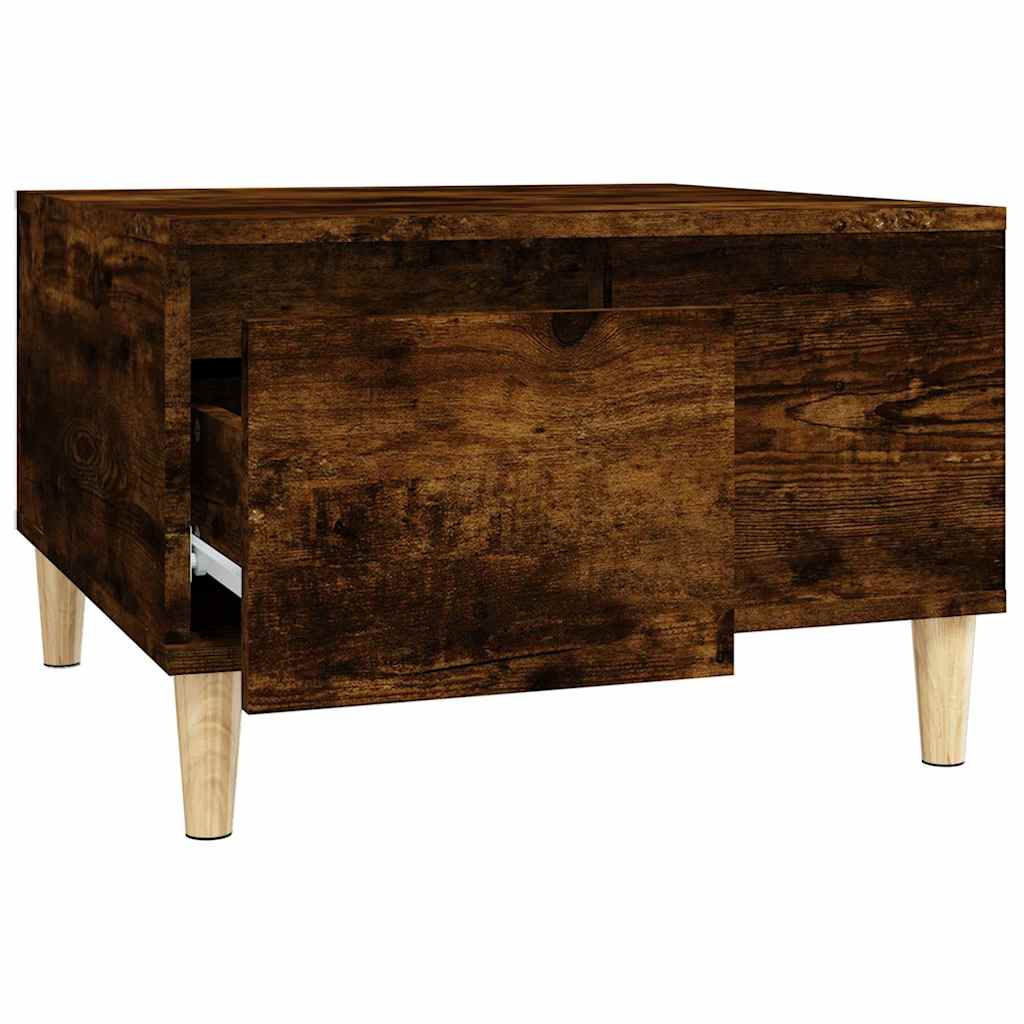 821081 vidaXL Coffee Table Smoked Oak 55x55x36,5 cm Engineered Wood