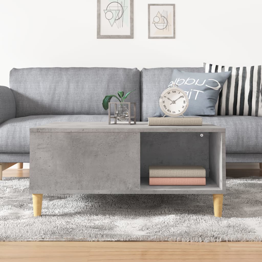 vidaXL Coffee Table Concrete Grey 80x80x36.5 cm Engineered Wood