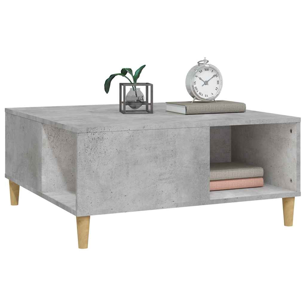 Coffee Table Concrete Grey 80x80x36,5 cm Engineered Wood