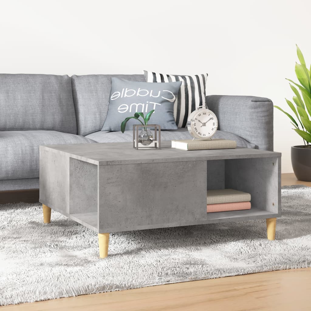 vidaXL Coffee Table Concrete Grey 80x80x36.5 cm Engineered Wood