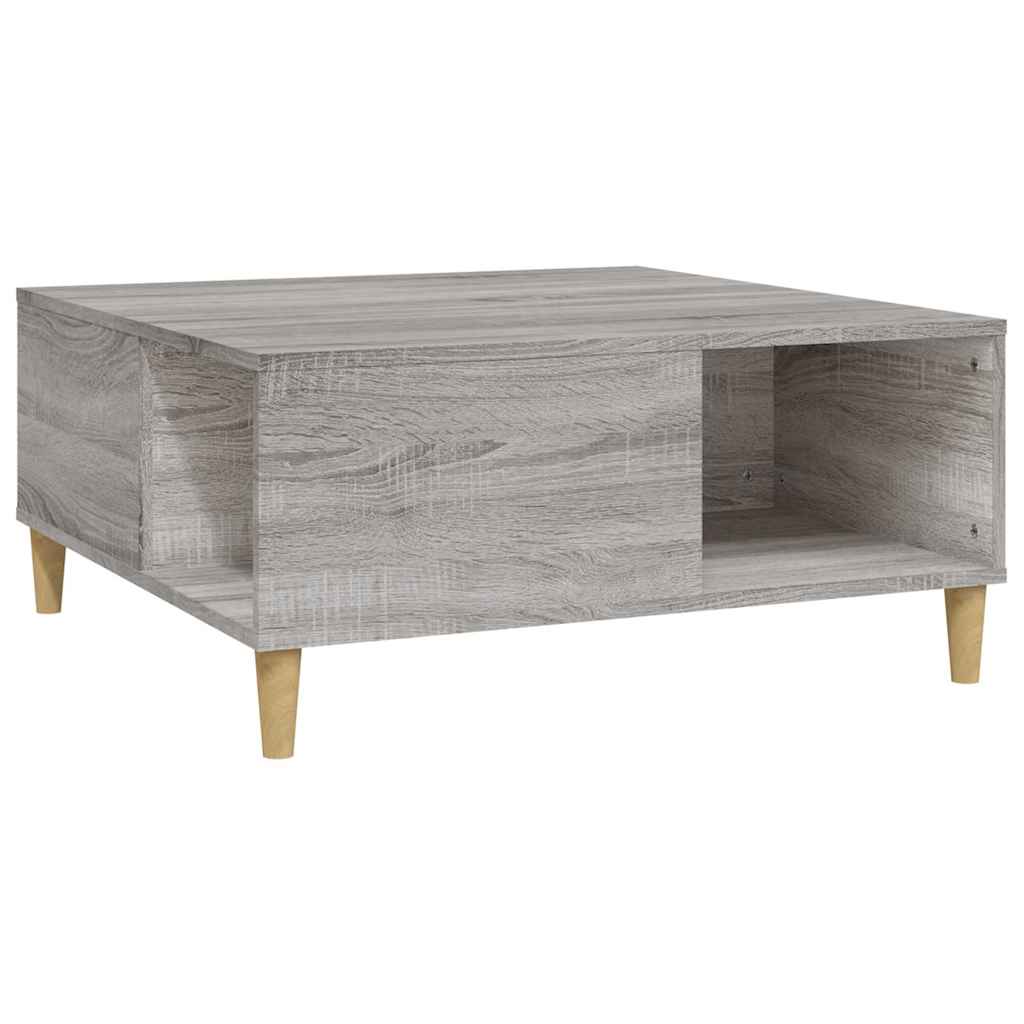 Coffee Table Grey Sonoma 80x80x36,5 cm Engineered Wood