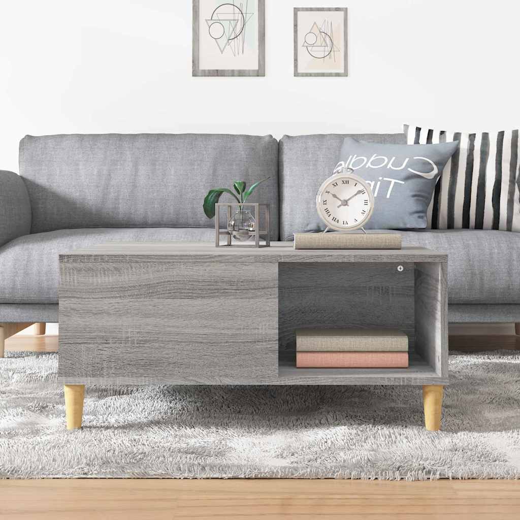 Coffee Table Grey Sonoma 80x80x36,5 cm Engineered Wood