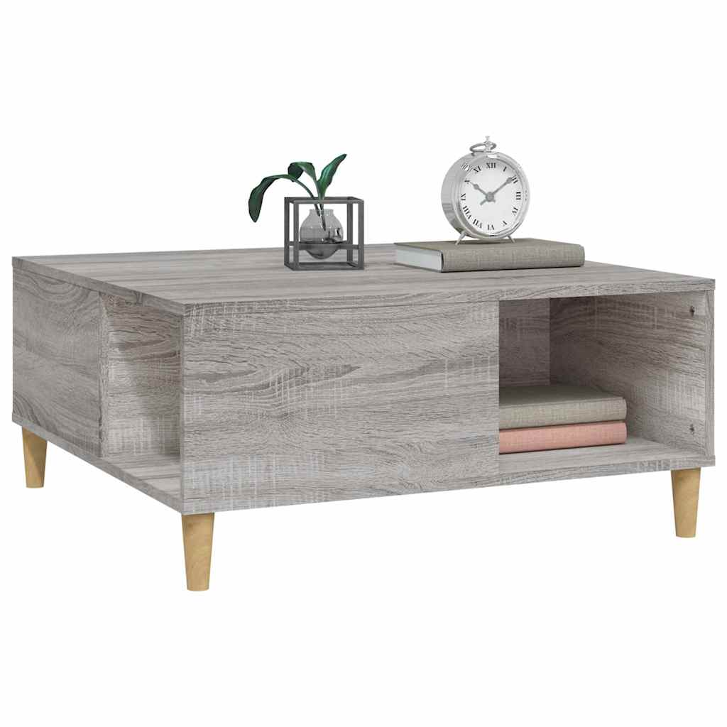 Coffee Table Grey Sonoma 80x80x36,5 cm Engineered Wood