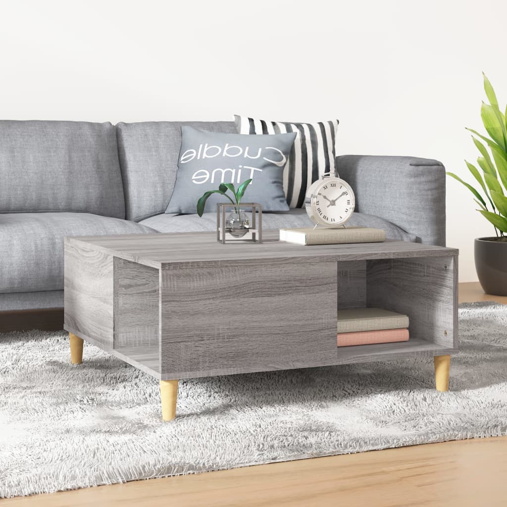 Coffee Table Grey Sonoma 80x80x36,5 cm Engineered Wood