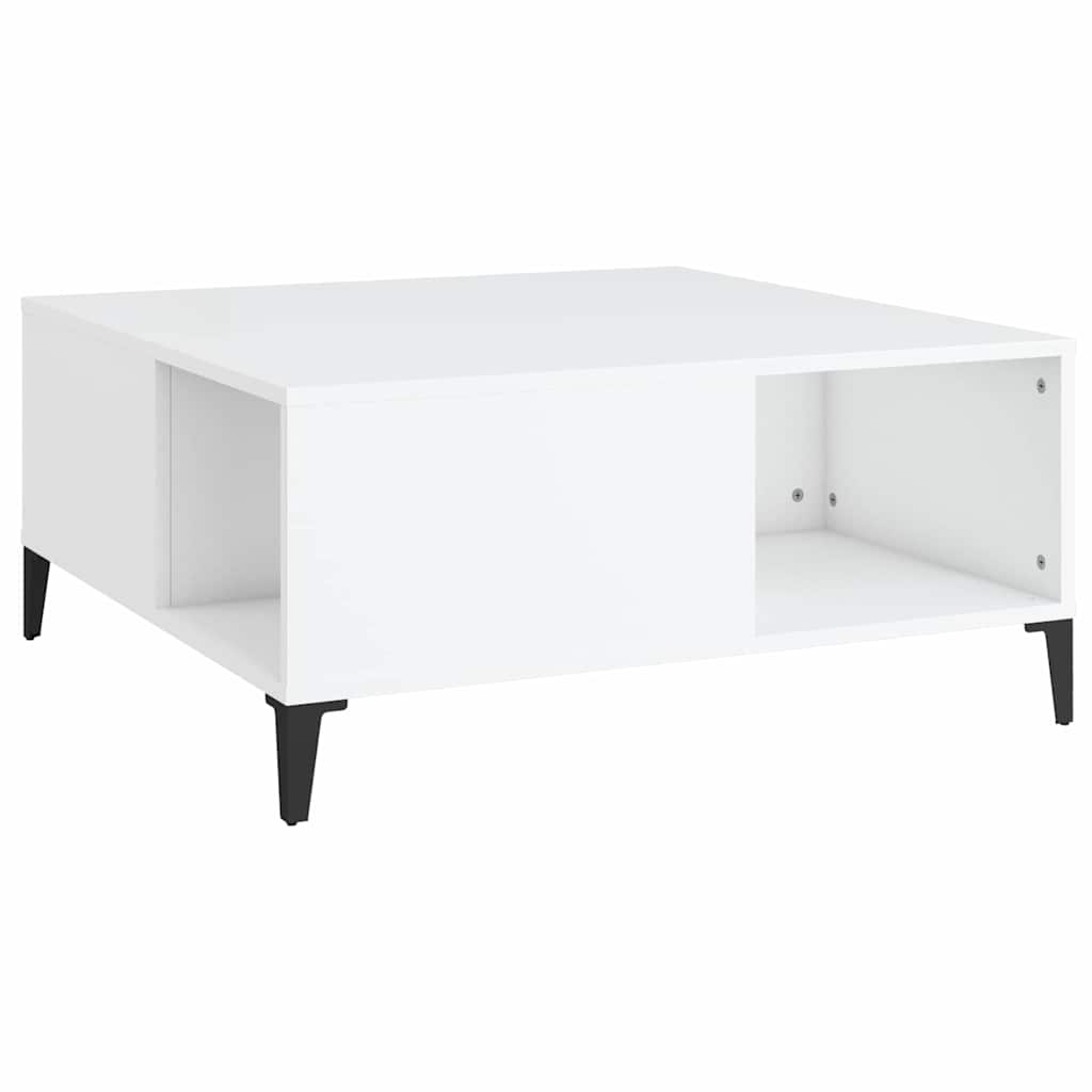 Coffee Table White 80x80x36,5 cm Engineered Wood