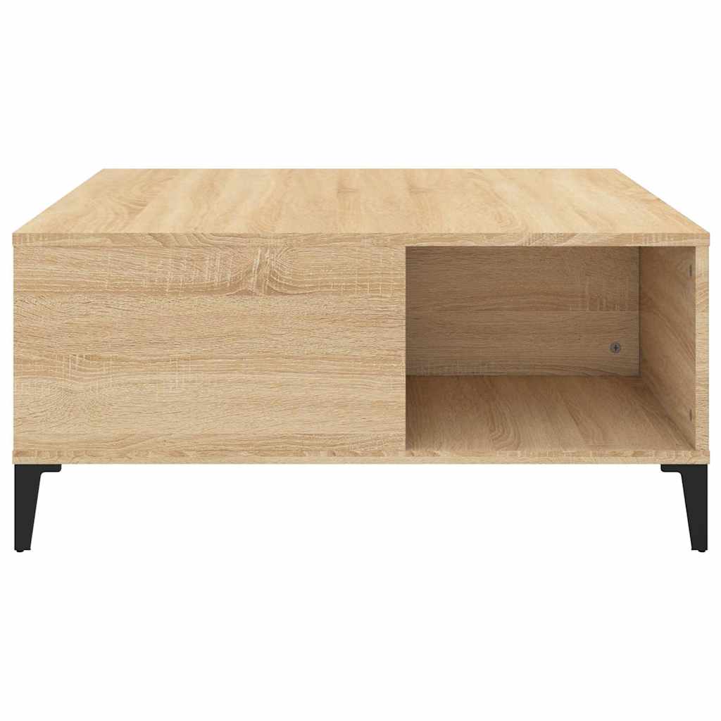 Coffee Table Sonoma Oak 80x80x36,5 cm Engineered Wood