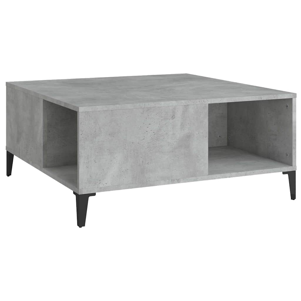 Coffee Table Concrete Grey 80x80x36,5 cm Engineered Wood