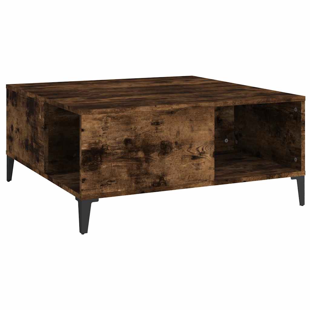 Coffee Table Smoked Oak 80x80x36,5 cm Engineered Wood