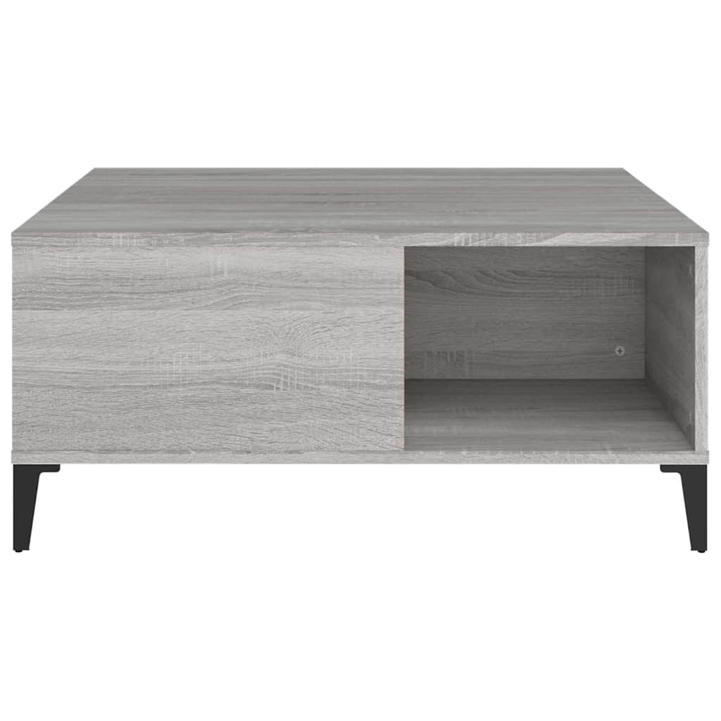 Coffee Table Grey Sonoma 80x80x36,5 cm Engineered Wood