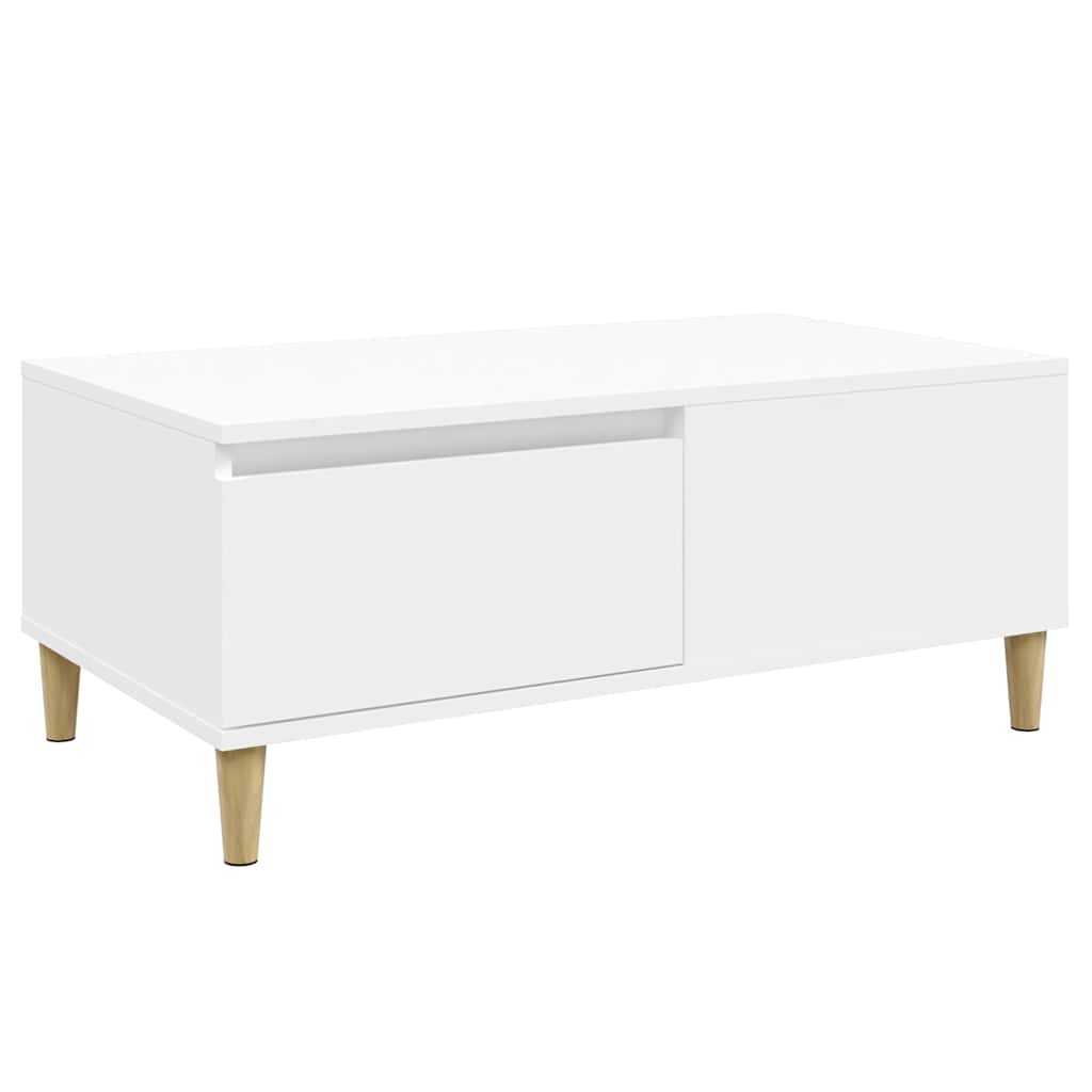 Coffee Table White 90x50x36,5 cm Engineered Wood